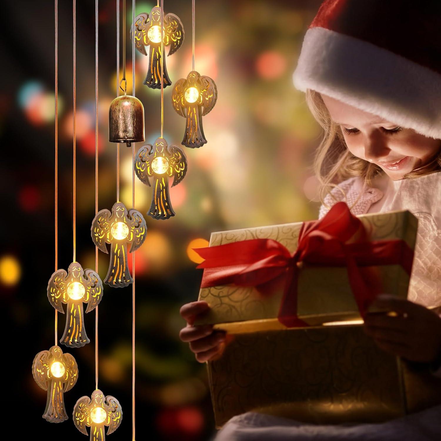 Campanas de Viento de Ángel Solar esgarden 75cm Decoración Exterior