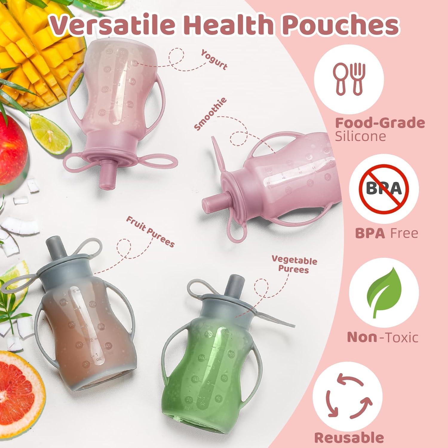 Bolsas de Comida Reutilizables para Bebés LOTBILL - 2 Unidades Gris