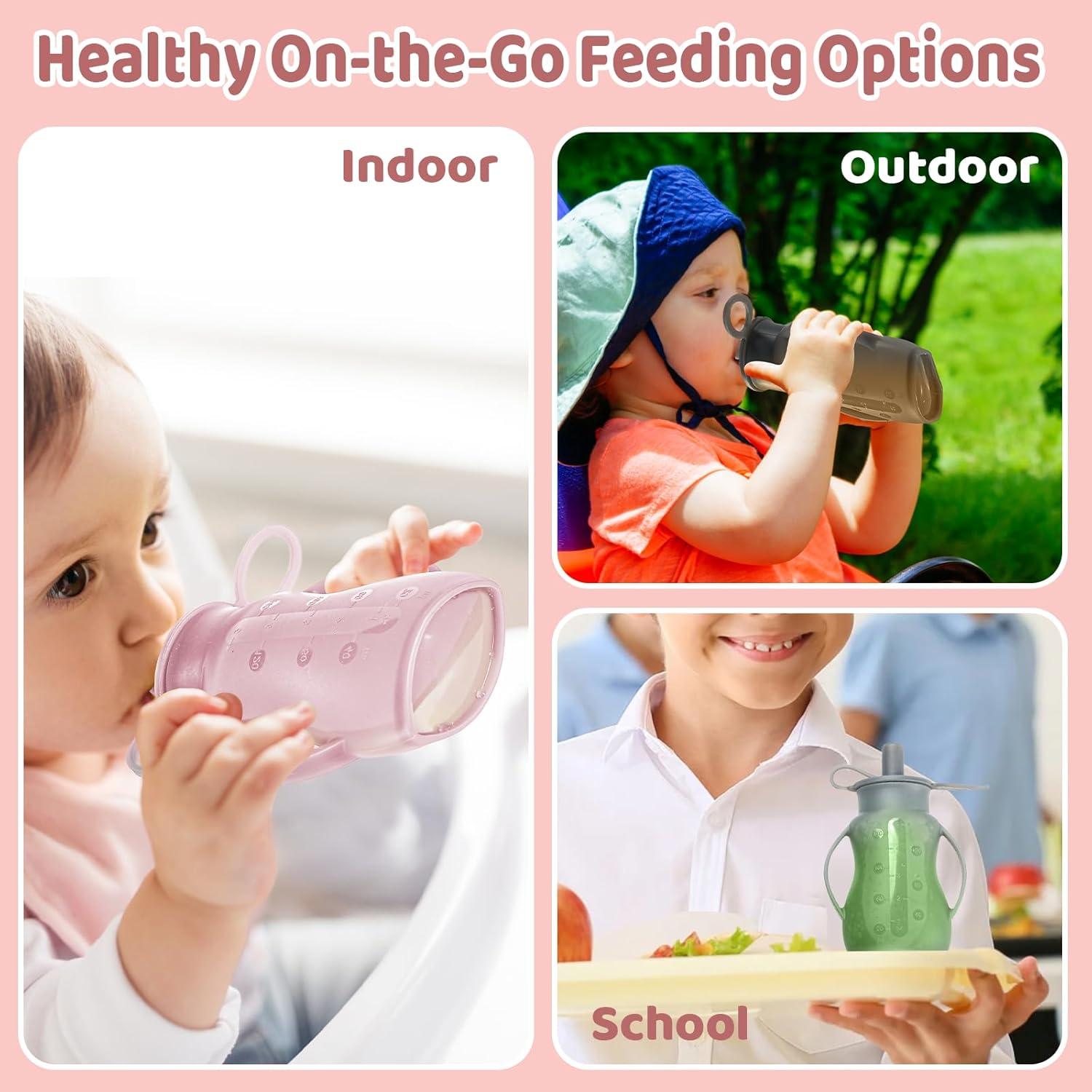 Bolsas de Comida Reutilizables para Bebés LOTBILL - 2 Unidades Gris