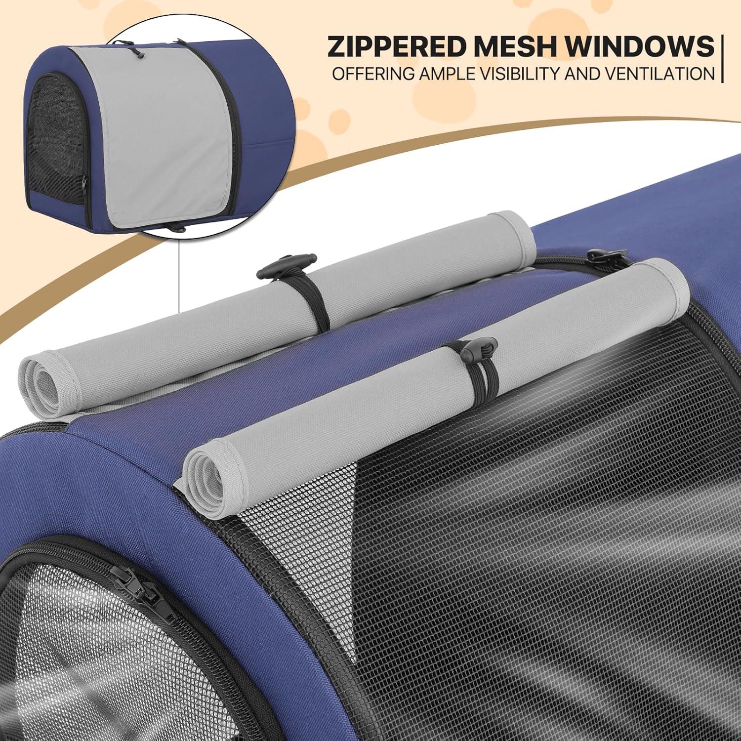 Carrito Doble para Mascotas MoNiBloom Plegable 2 Asientos 15.88 kg