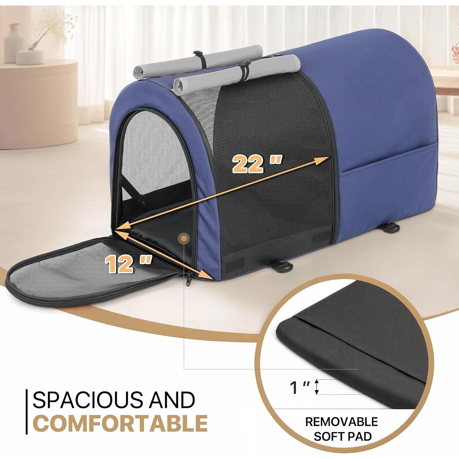 Carrito Doble para Mascotas MoNiBloom Plegable 2 Asientos 15.88 kg