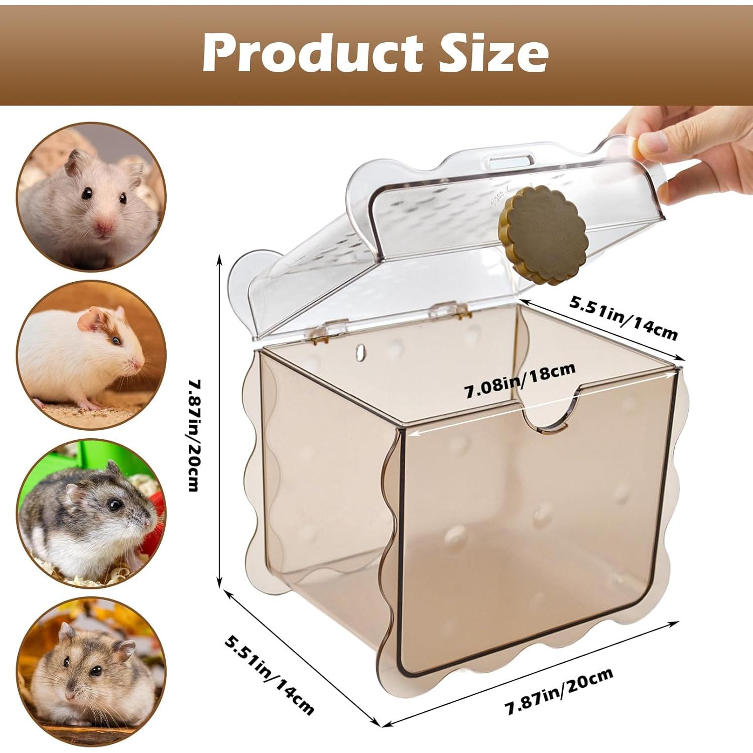 Transportador de Hámster MUYG 20x20x14 cm con Botella de Agua