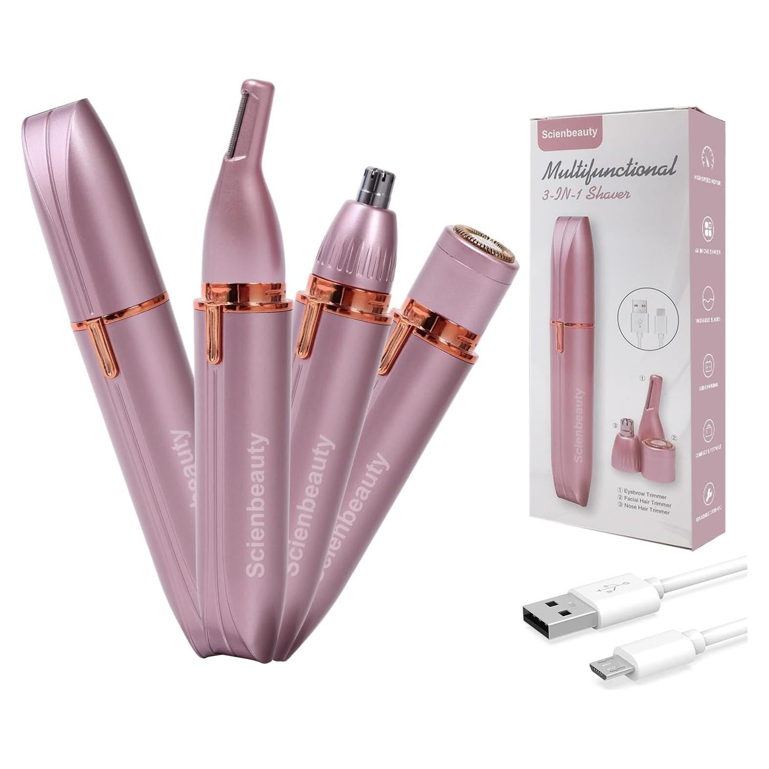 Recortador de Vello Nasal y Facial Scienbeauty 3 en 1 USB