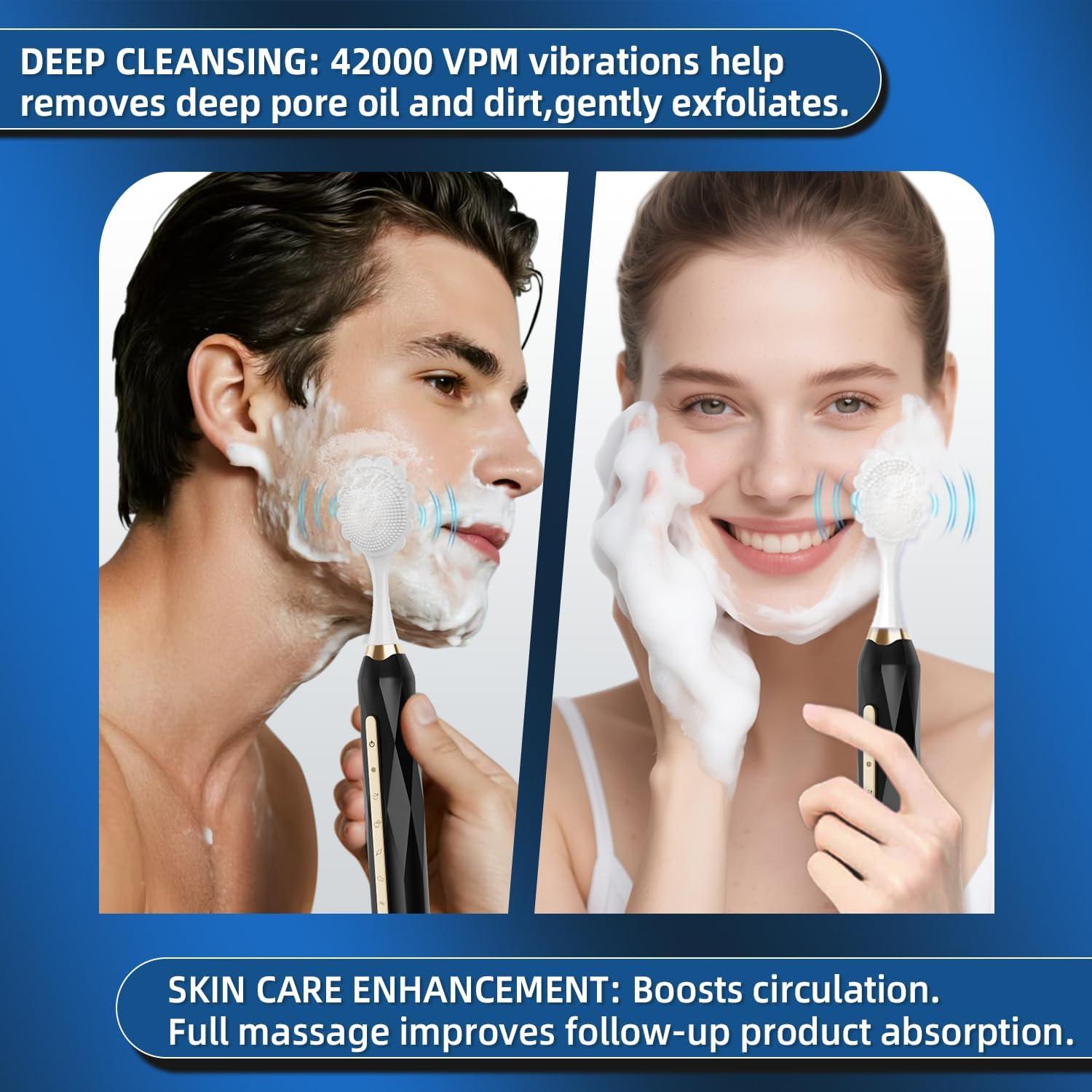 Cepillo de Dientes Eléctrico Molux con 12 Cabezas y Facial IPX8