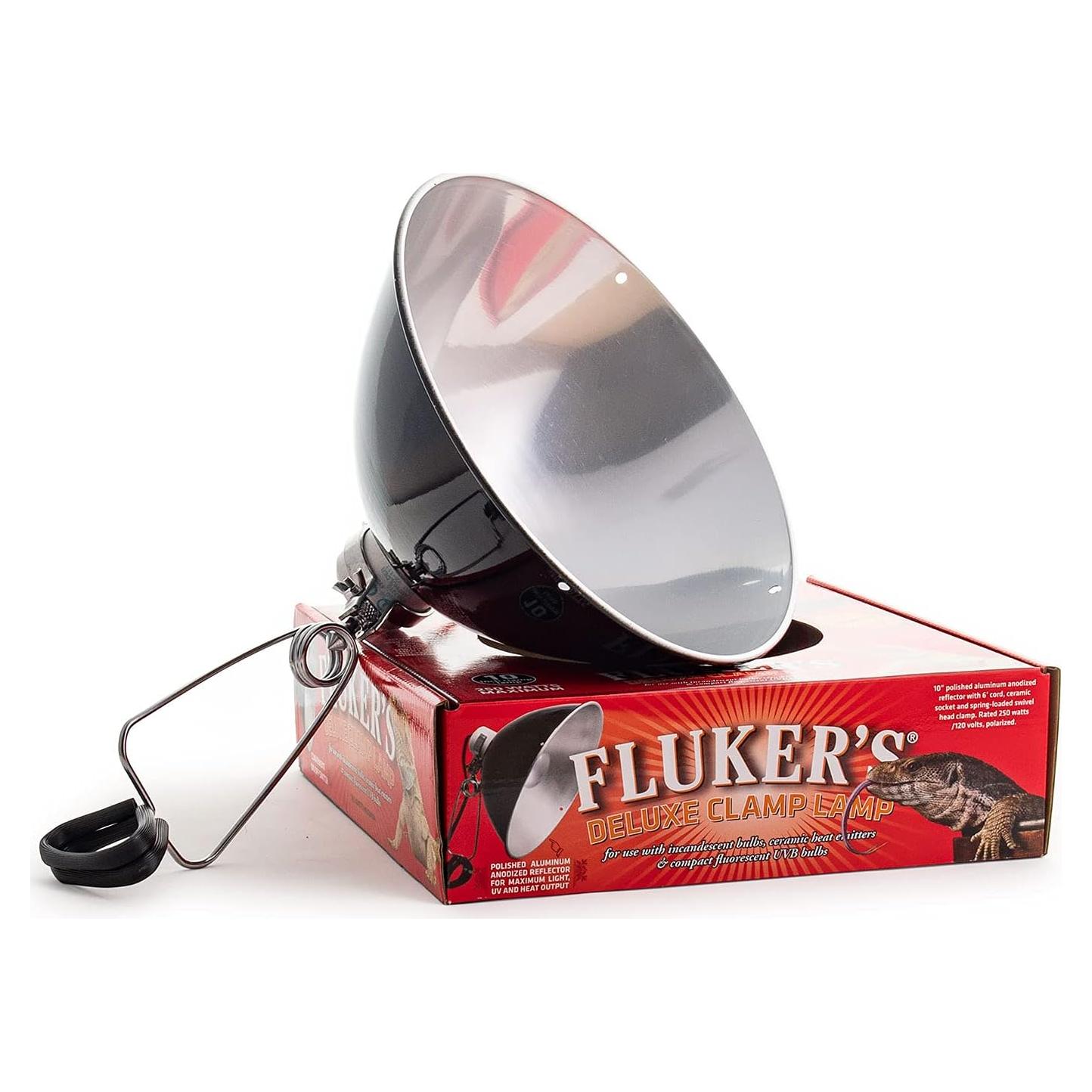 Lámpara Fluker's Repta-Clamp 10" (25.4 cm) 250W para Reptiles