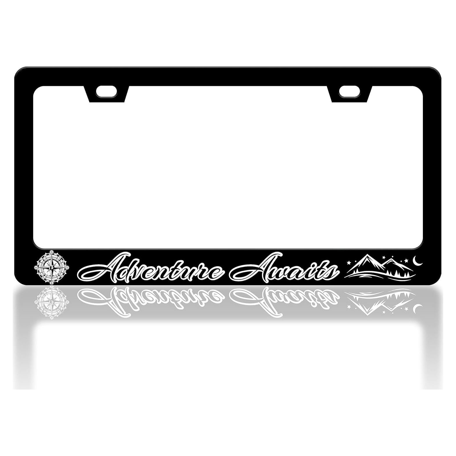 Marco de Placa de Licencia RTINRAN Aventura Espera 15x30 cm