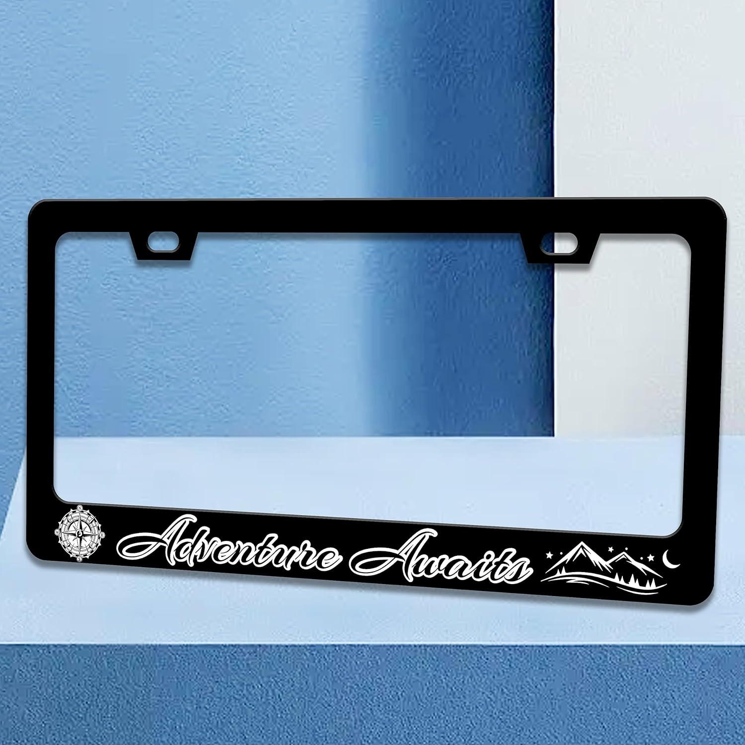 Marco de Placa de Licencia RTINRAN Aventura Espera 15x30 cm