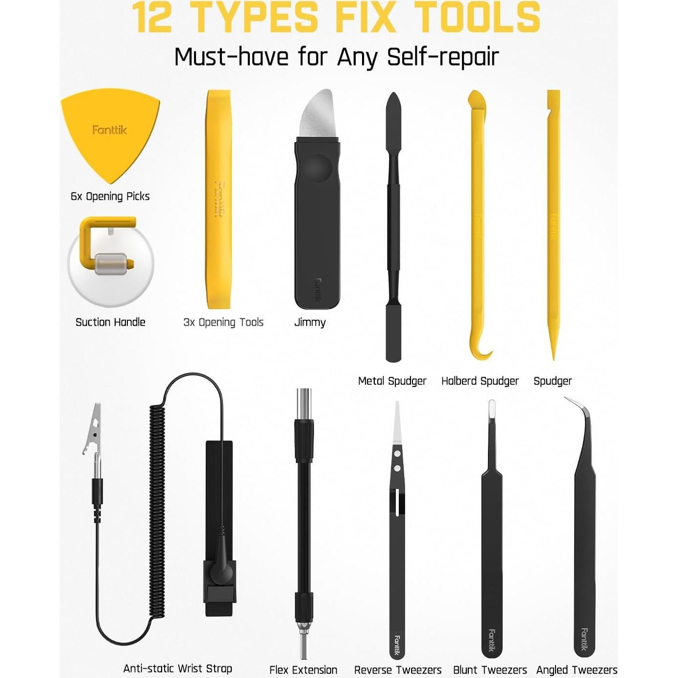 Fanttik E1 NEX Estación de Trabajo Kit Destornillador 64 Puntas