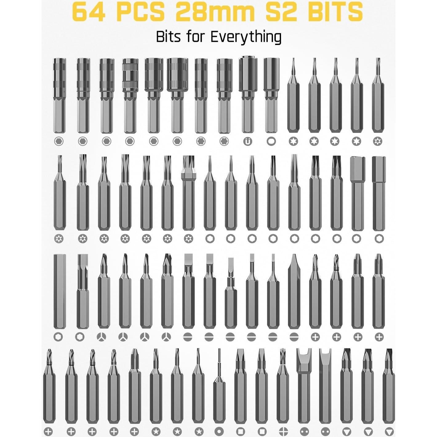 Fanttik E1 NEX Estación de Trabajo Kit Destornillador 64 Puntas