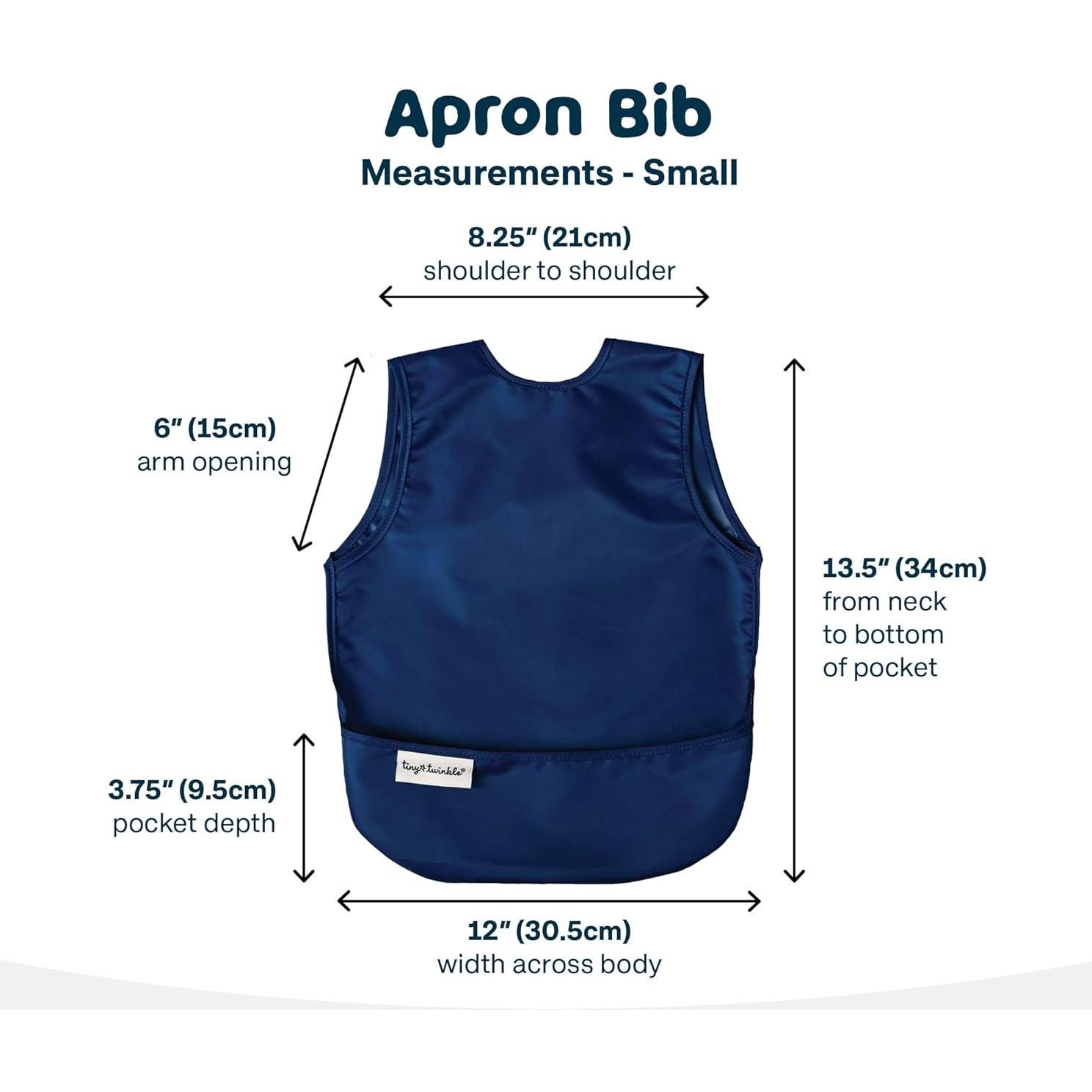 Baberos impermeables Tiny Twinkle - Paquete de 2, 100% poliéster reciclado, Pequeño 6-24 meses