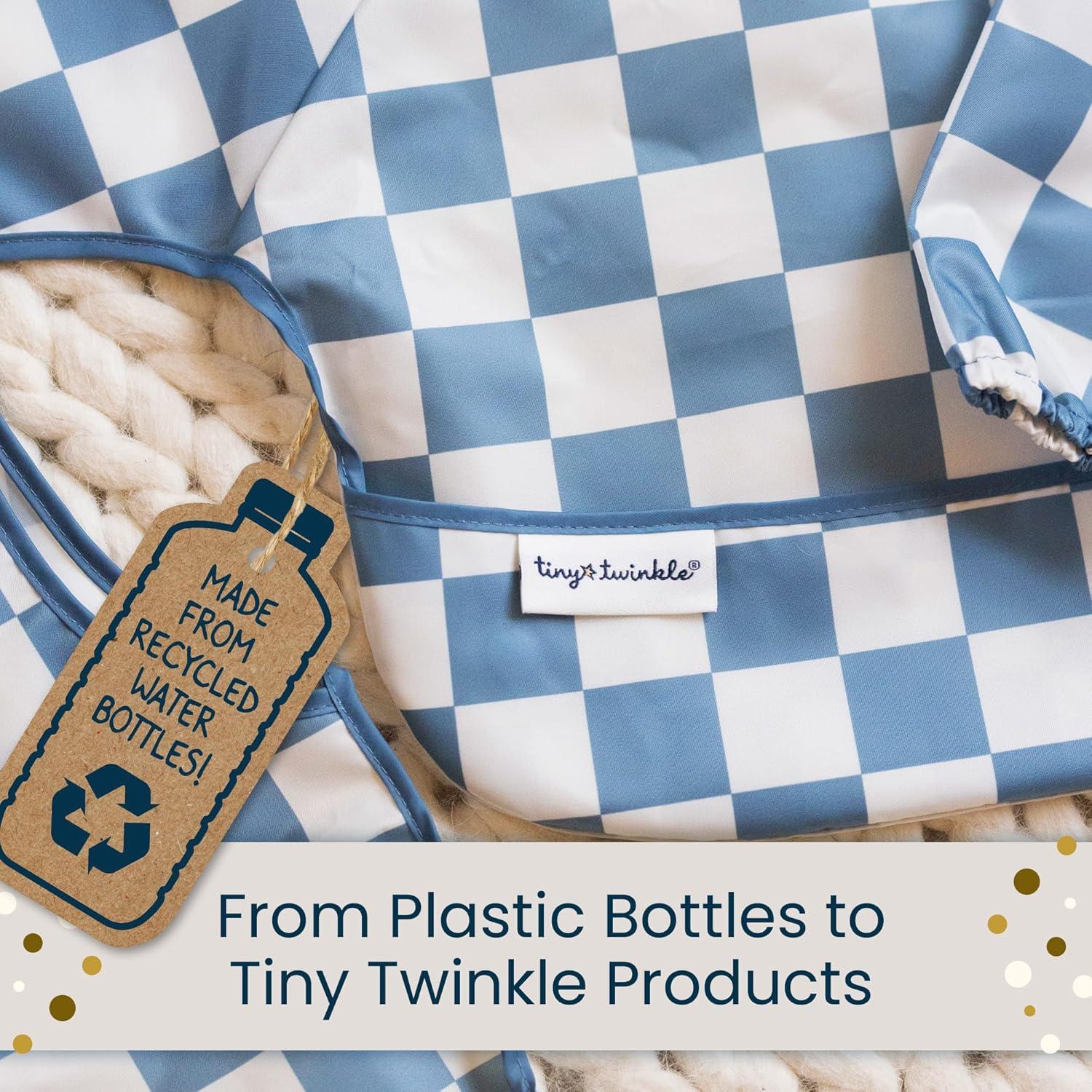 Baberos impermeables Tiny Twinkle - Paquete de 2, 100% poliéster reciclado, Pequeño 6-24 meses