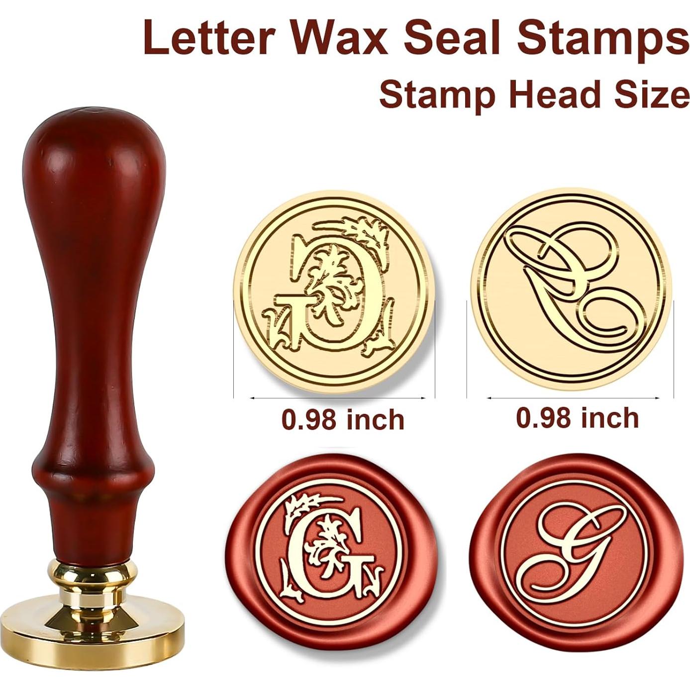 Kit de Sello de Cera Andotopee Letra G con 200 Perlas