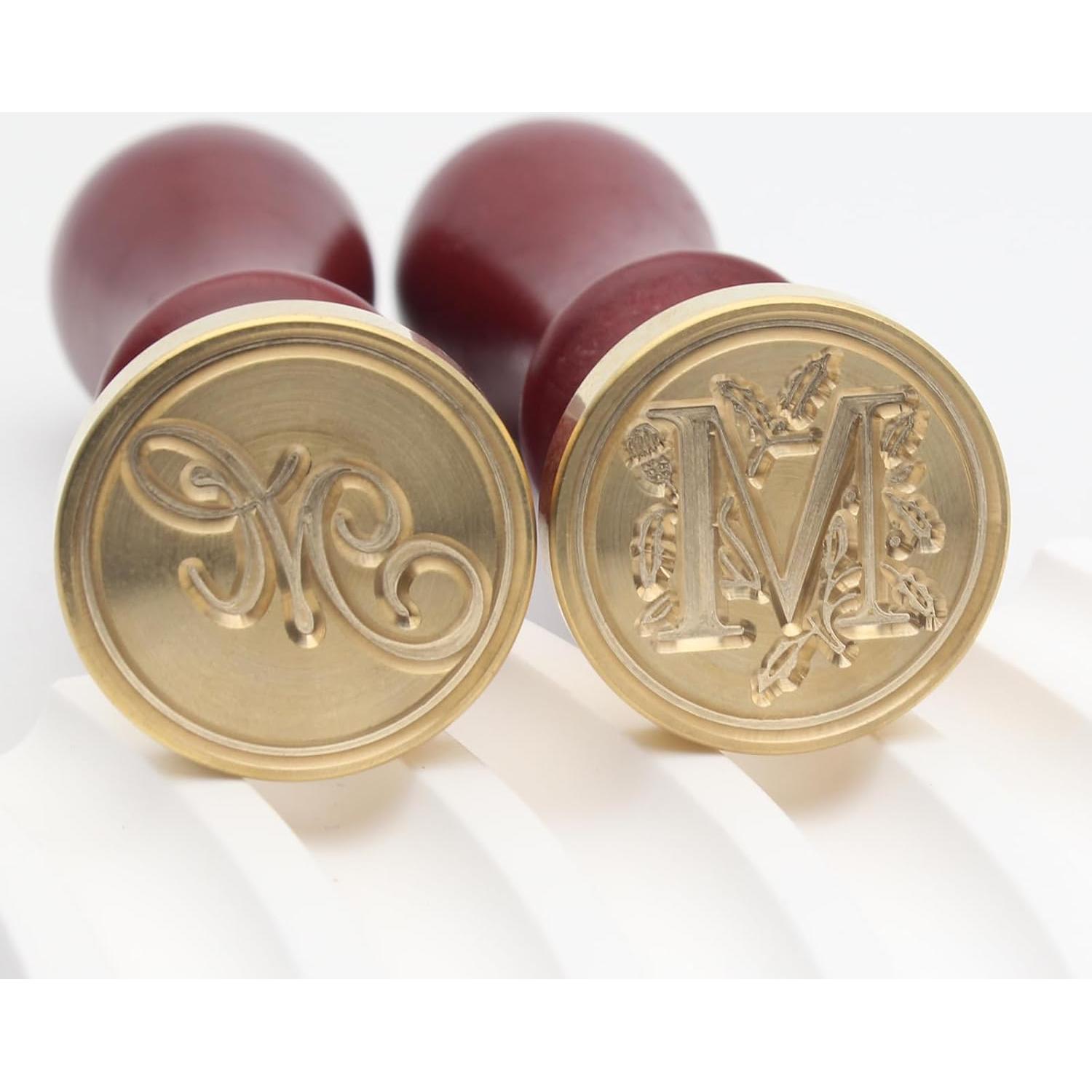 Kit de Sello de Cera Andotopee Letra M con 200 Perlas