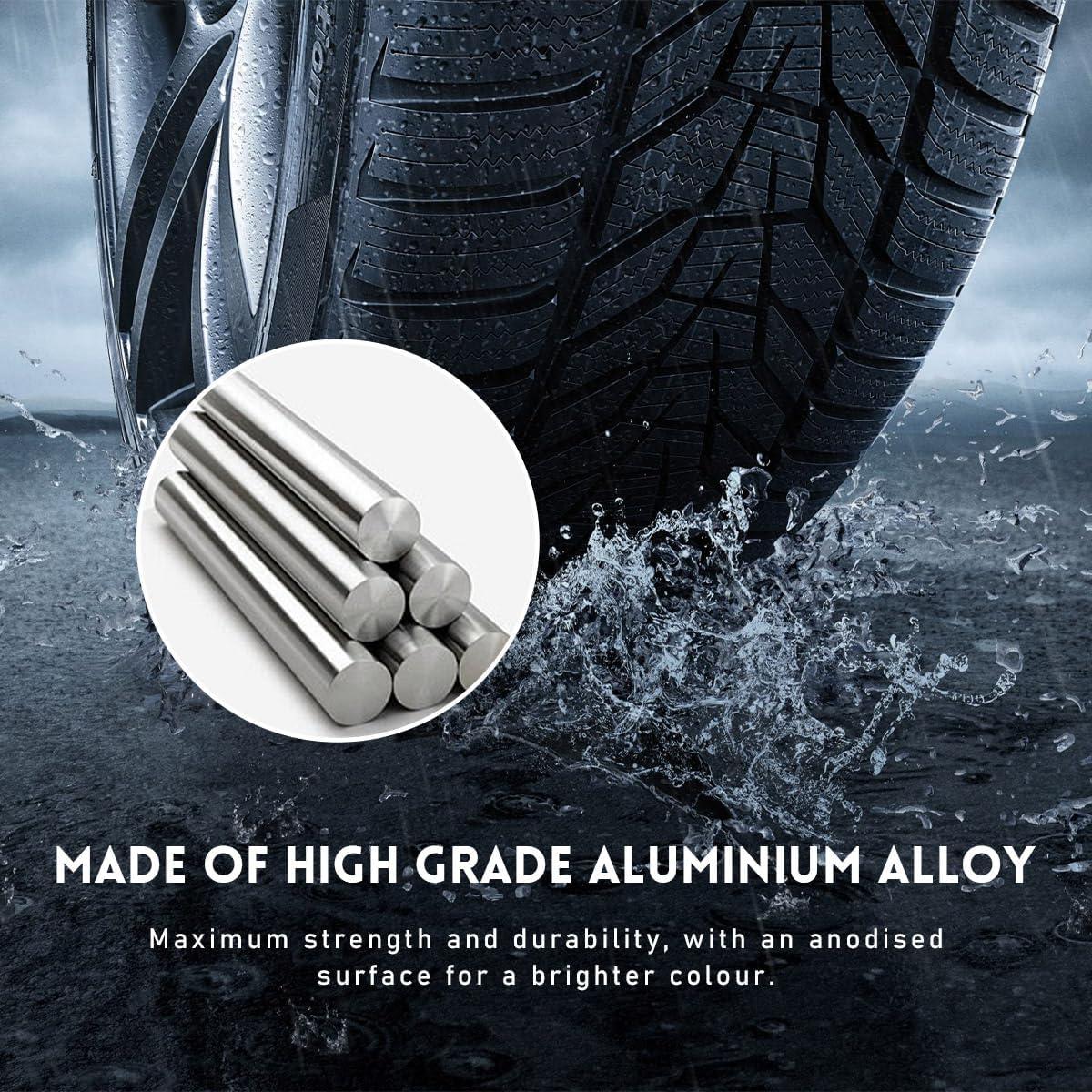 4 Tapones de Válvula de Neumático de Coche Povtii - Negro