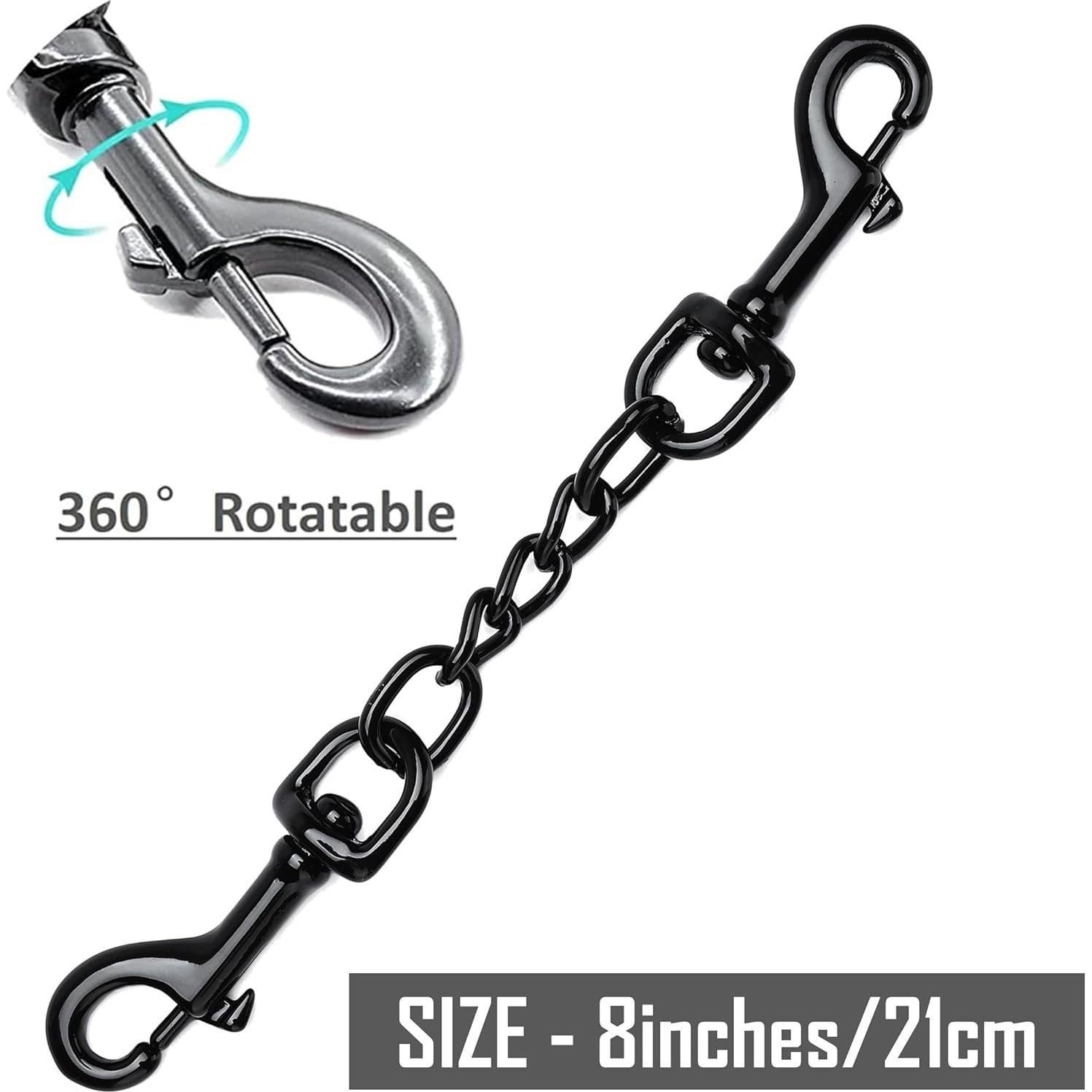 Clip de Seguridad para Collar de Perro DEYACE 20cm y 25cm Negro