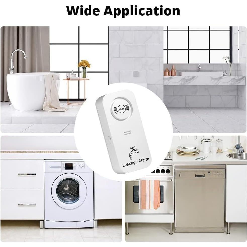 Detector de Agua TOWODE con Alarma 90dB y Sensores Duales