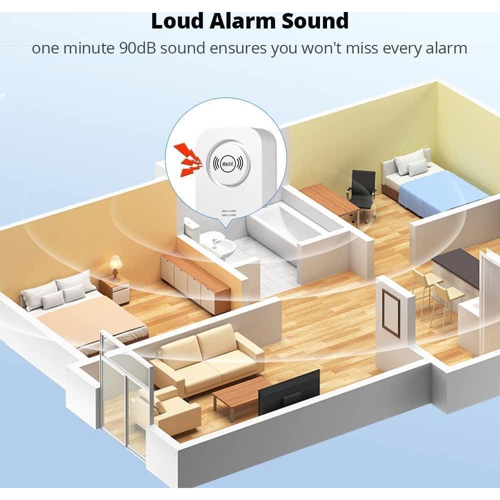 Detector de Agua TOWODE con Alarma 90dB y Sensores Duales
