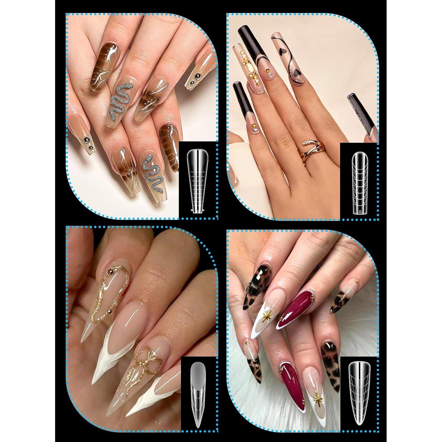 Kit de Formas Duales de Uñas EBANKU 288PCS - 12 Estilos