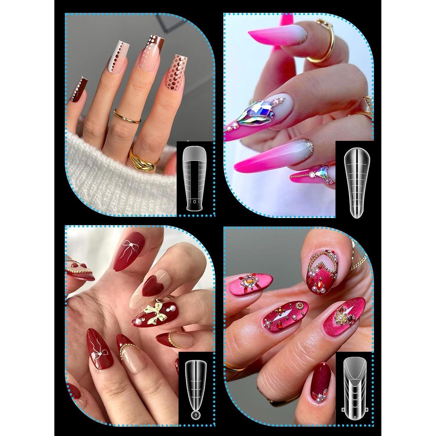 Kit de Formas Duales de Uñas EBANKU 288PCS - 12 Estilos