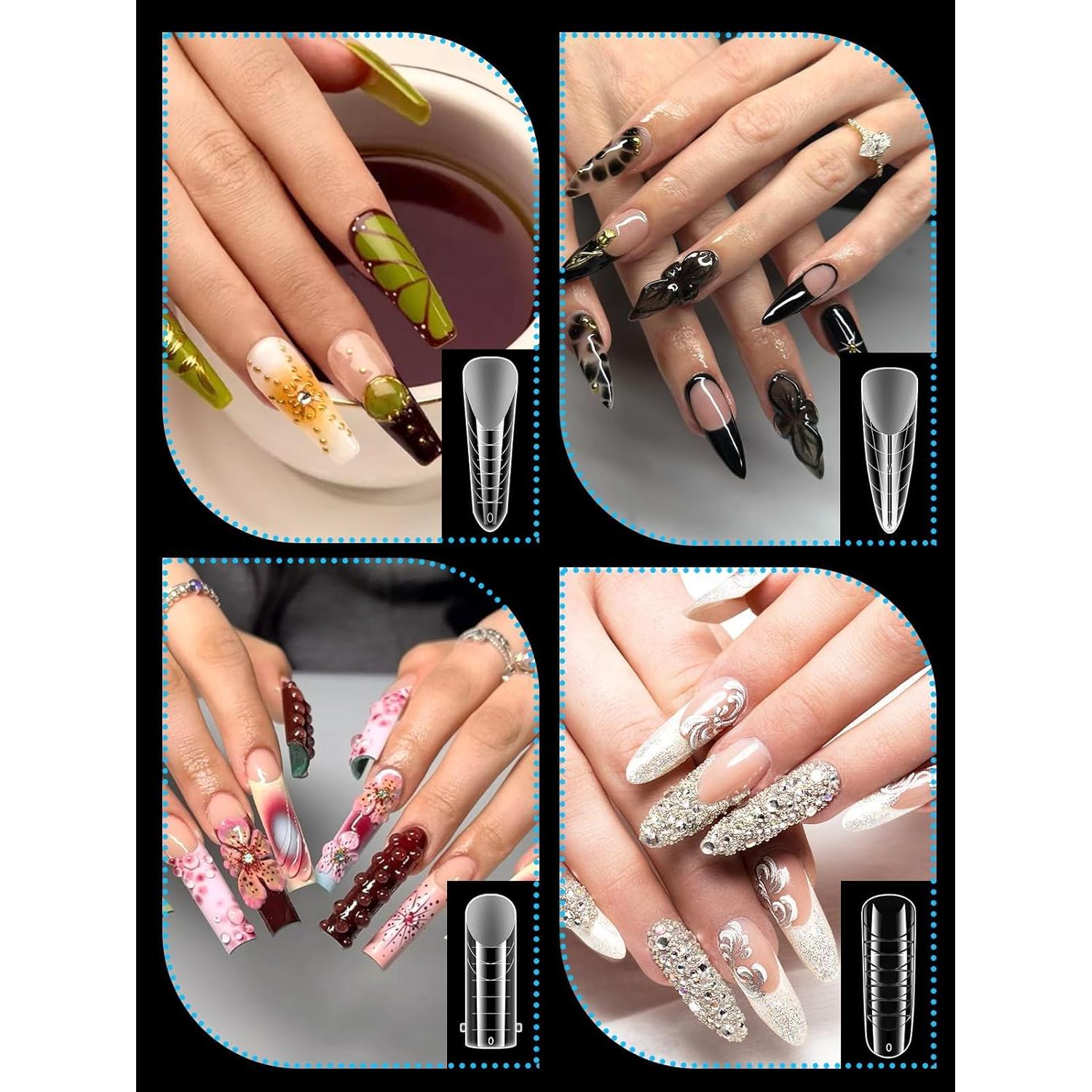 Kit de Formas Duales de Uñas EBANKU 288PCS - 12 Estilos