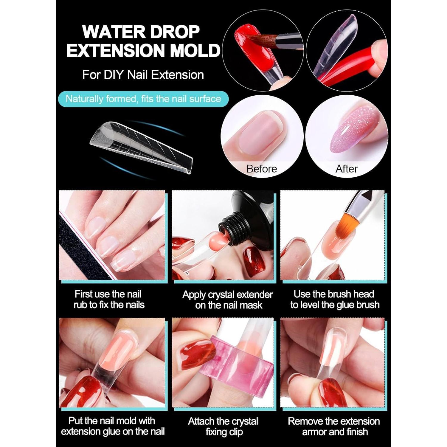 Kit de Formas Duales de Uñas EBANKU 288PCS - 12 Estilos