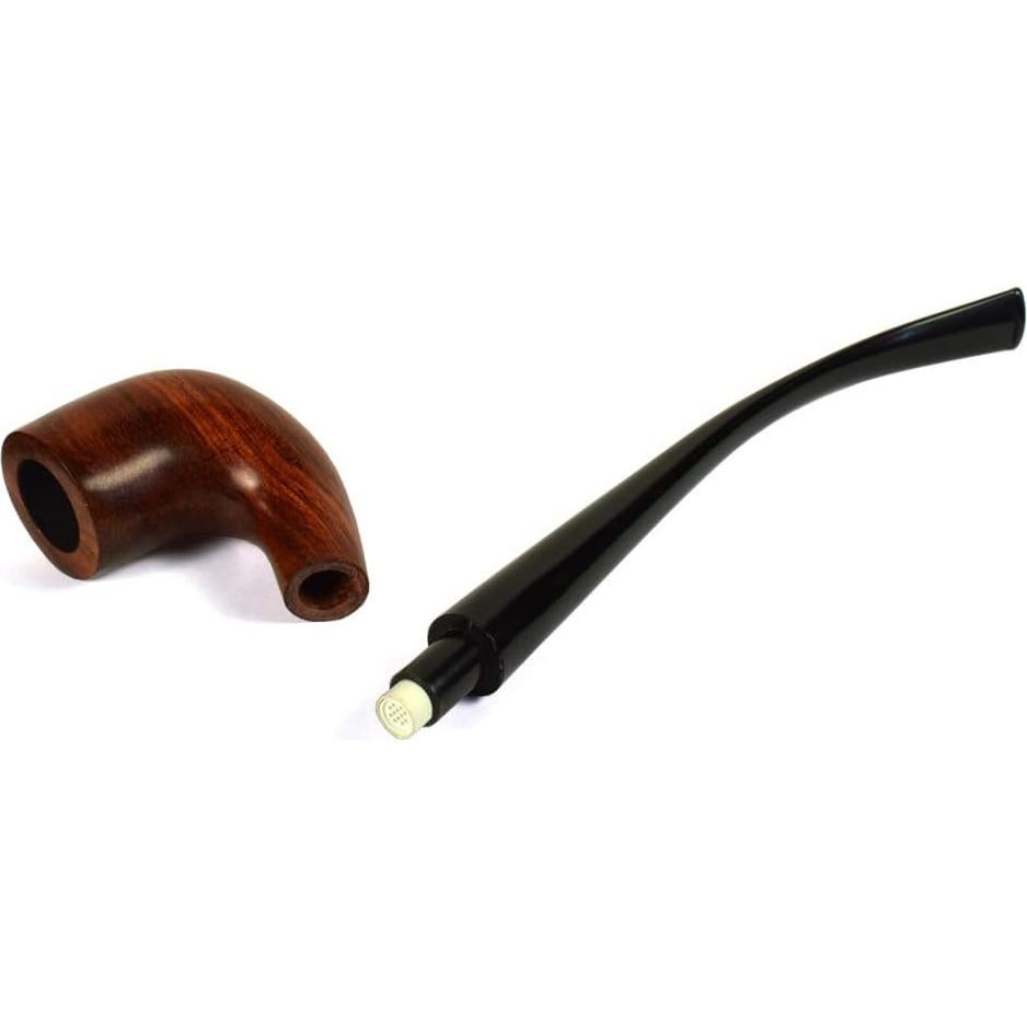 Pipa de Tabaco de Madera Peral 26cm con Filtro 9mm