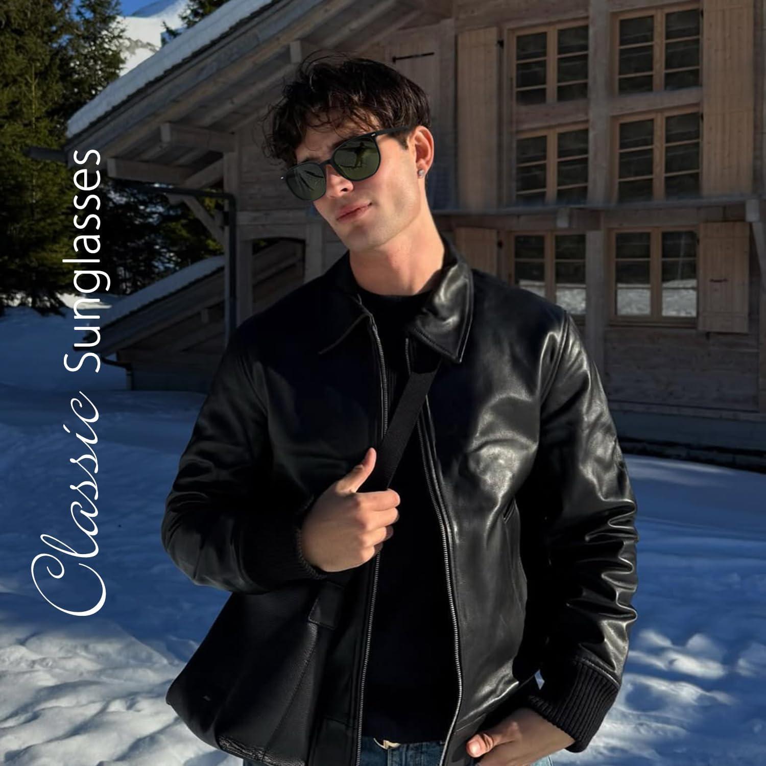 Gafas de sol polarizadas WOWSUN unisex retro 53mm lentes UV400