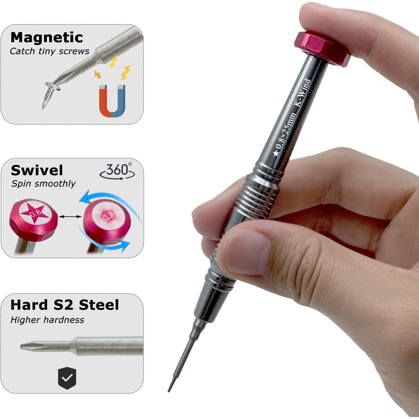 Destornillador Pentalobe P2 Kannony Wind 0.8mm Magnético