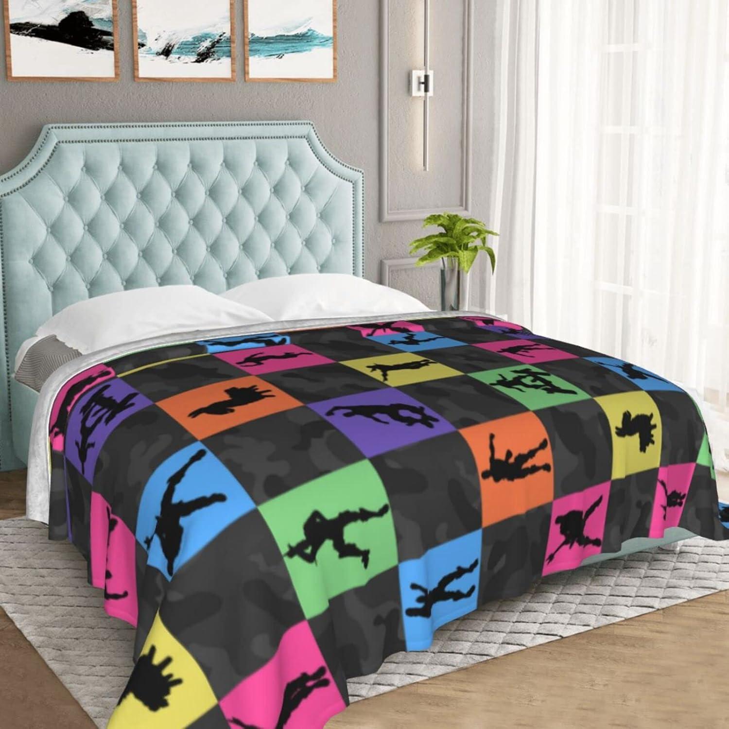 Manta de Juego Colorida Nzahdwu 101.6x127cm Forro Polar