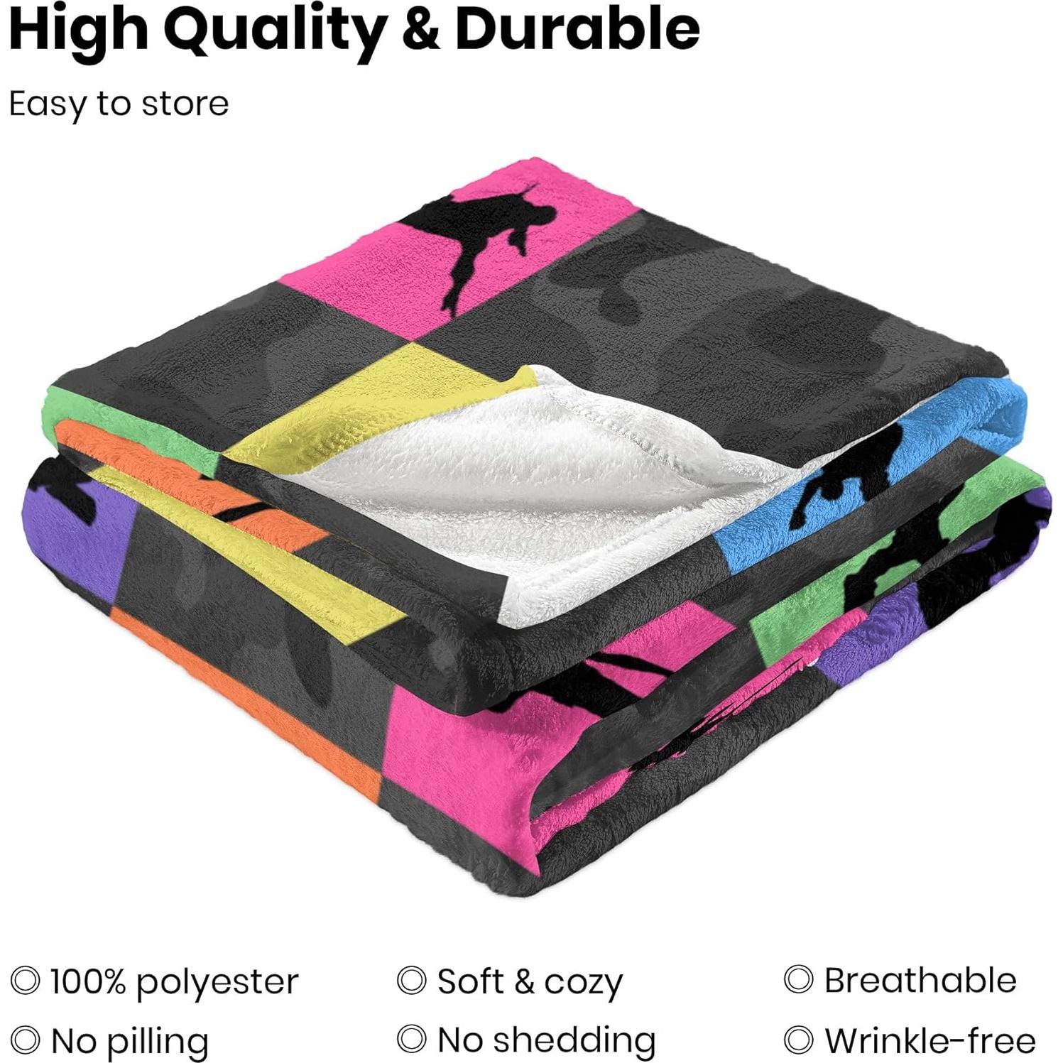 Manta de Juego Colorida Nzahdwu 101.6x127cm Forro Polar