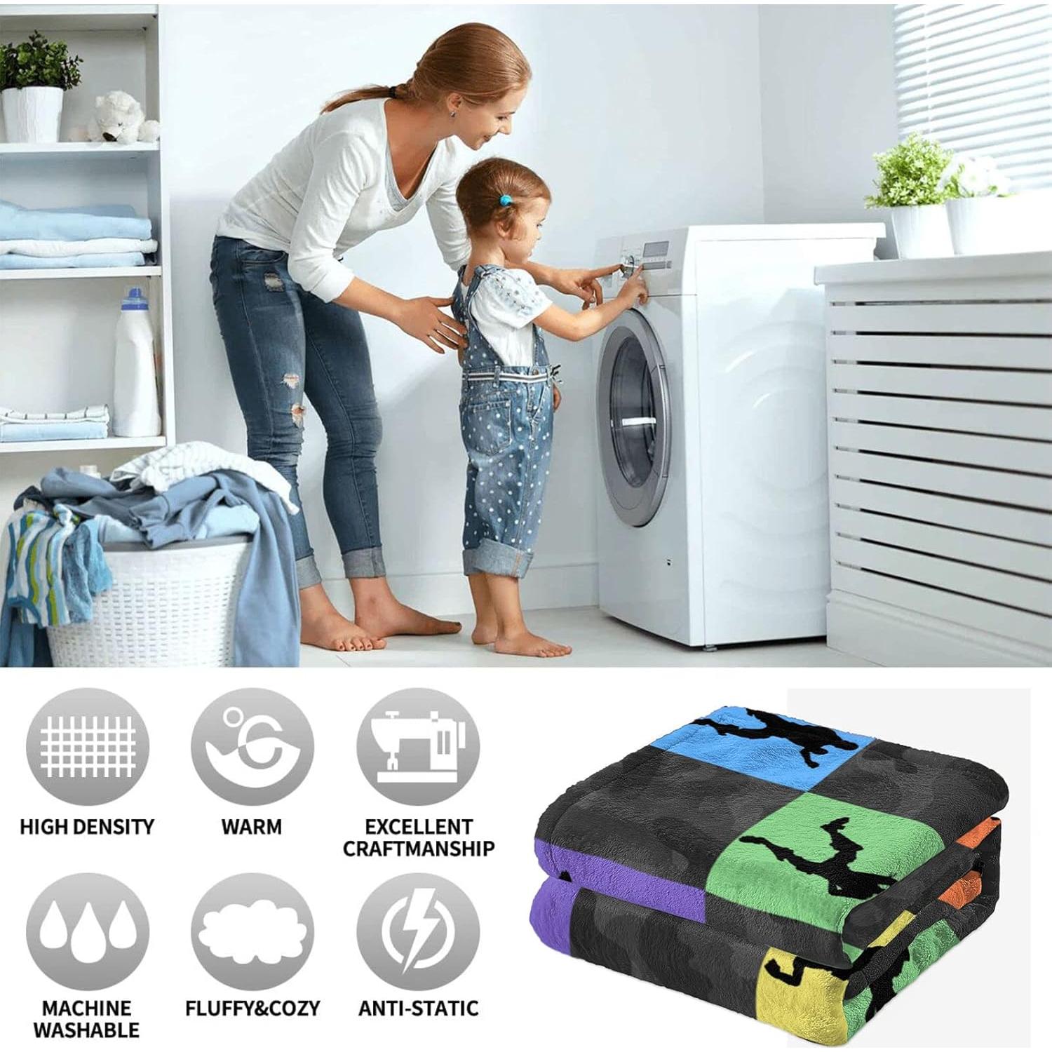 Manta de Juego Colorida Nzahdwu 101.6x127cm Forro Polar