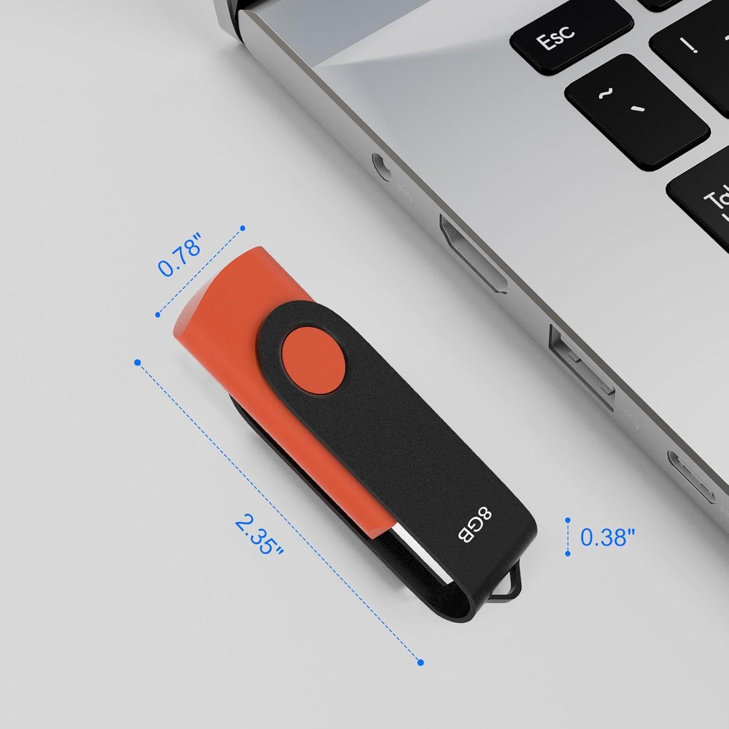 Paquete de 5 Unidades Flash USB 2.0 8GB Xinway Tech Colores