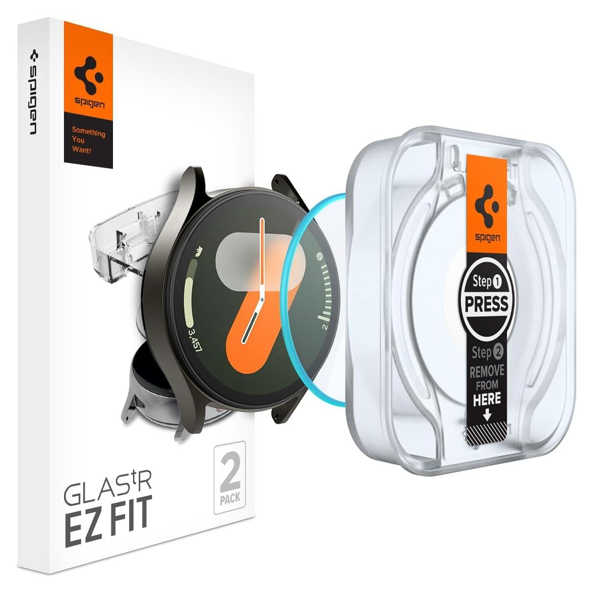 Protector de Pantalla Vidrio Templado Spigen Galaxy Watch 7 40mm - 2 Paquete