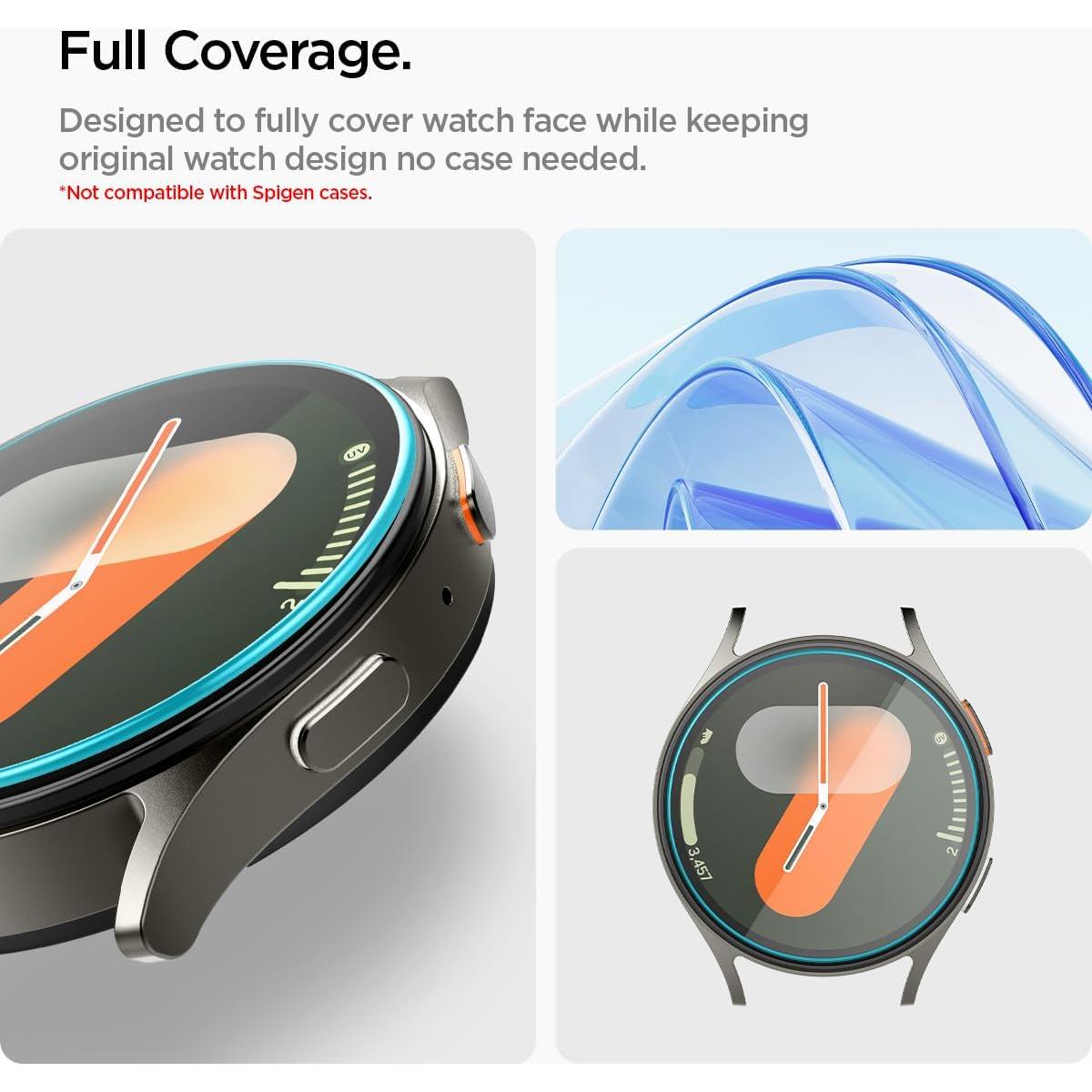 Protector de Pantalla Vidrio Templado Spigen Galaxy Watch 7 40mm - 2 Paquete