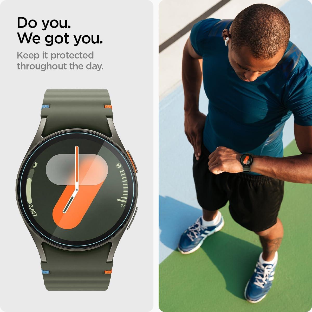 Protector de Pantalla Vidrio Templado Spigen Galaxy Watch 7 40mm - 2 Paquete