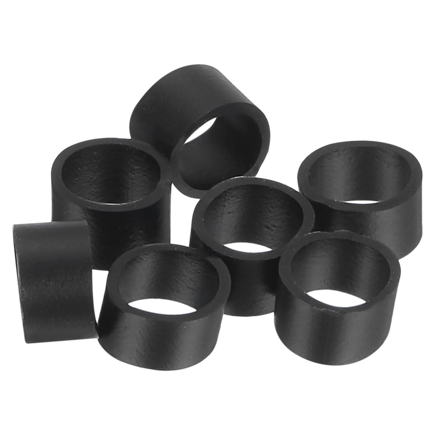 50 Piezas Bandas de Goma de Silicona uxcell 6x5mm Negras