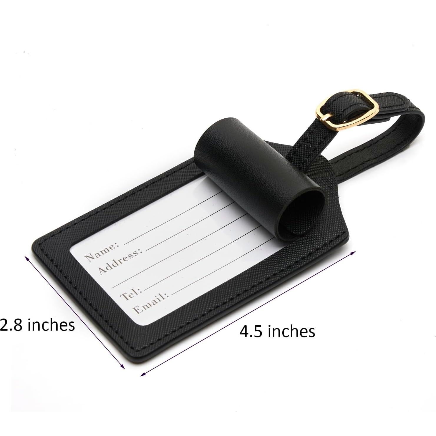 Etiqueta de Equipaje de Cuero PU CHOIEO con Inicial Bordada C