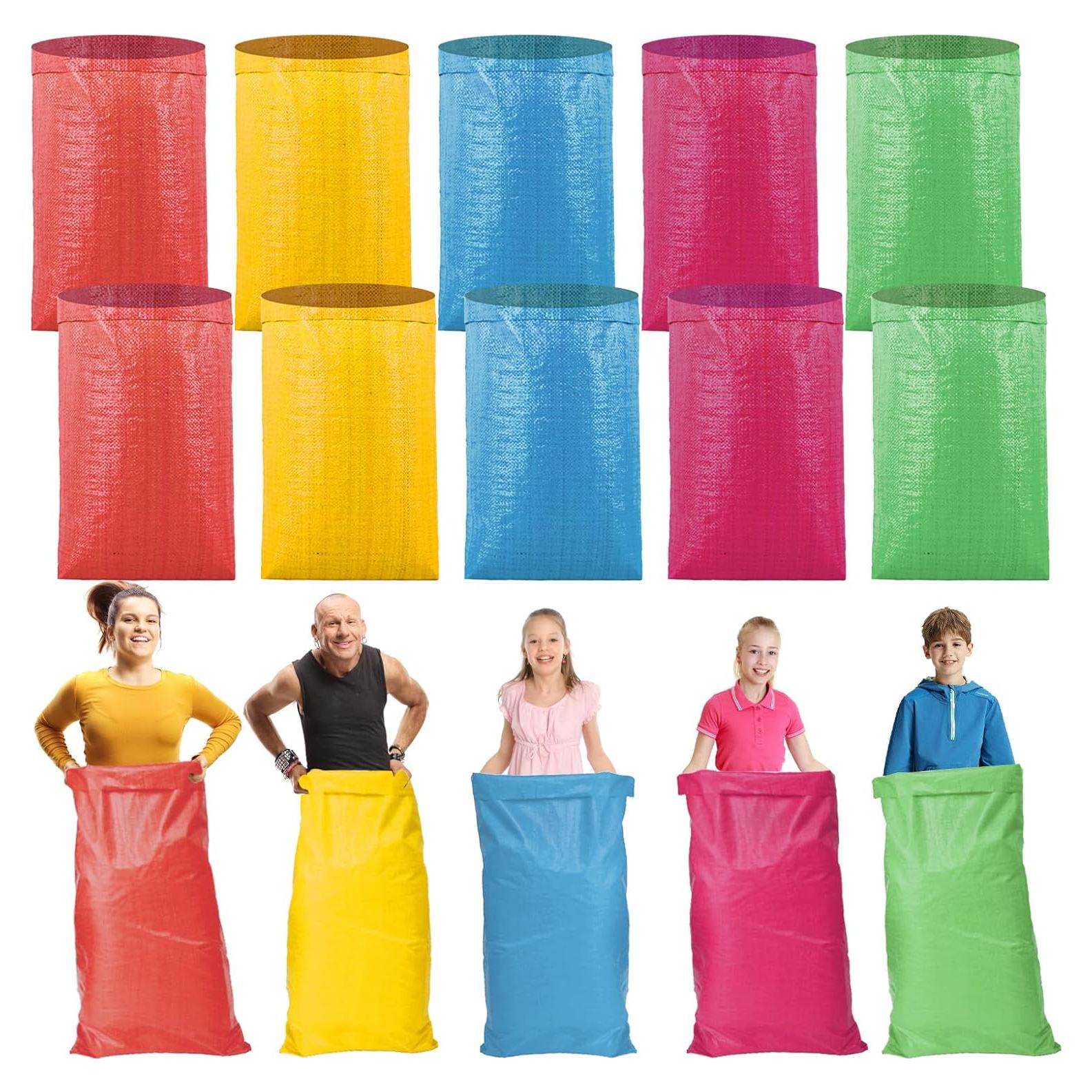 10 Bolsas de Carrera de Sacos de Papa WSFSLJWDW Coloridas 73.66x99.06cm