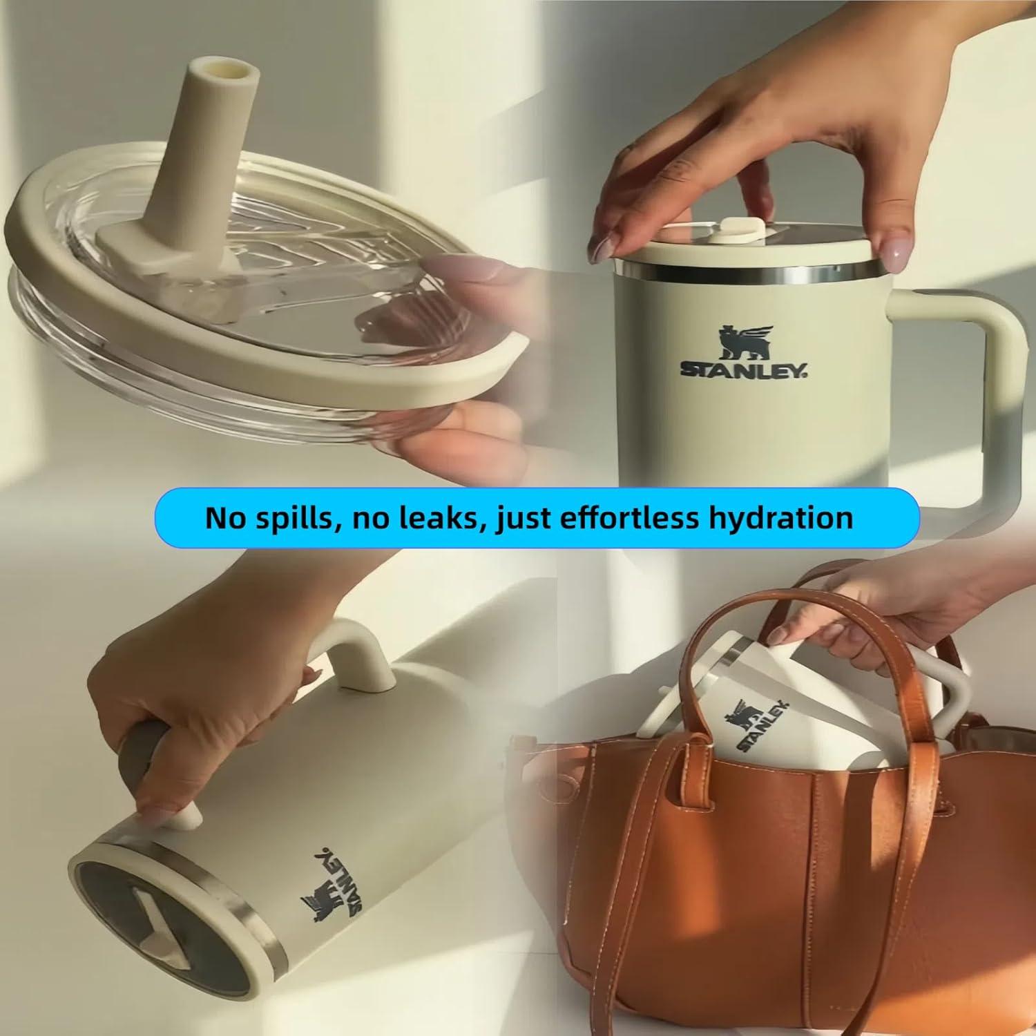 Tapa a Prueba de Fugas KPWIN para Vaso Stanley 40 oz Beige