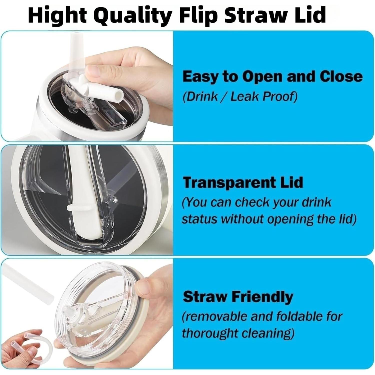 Tapa a Prueba de Fugas KPWIN para Vaso Stanley 40 oz Beige