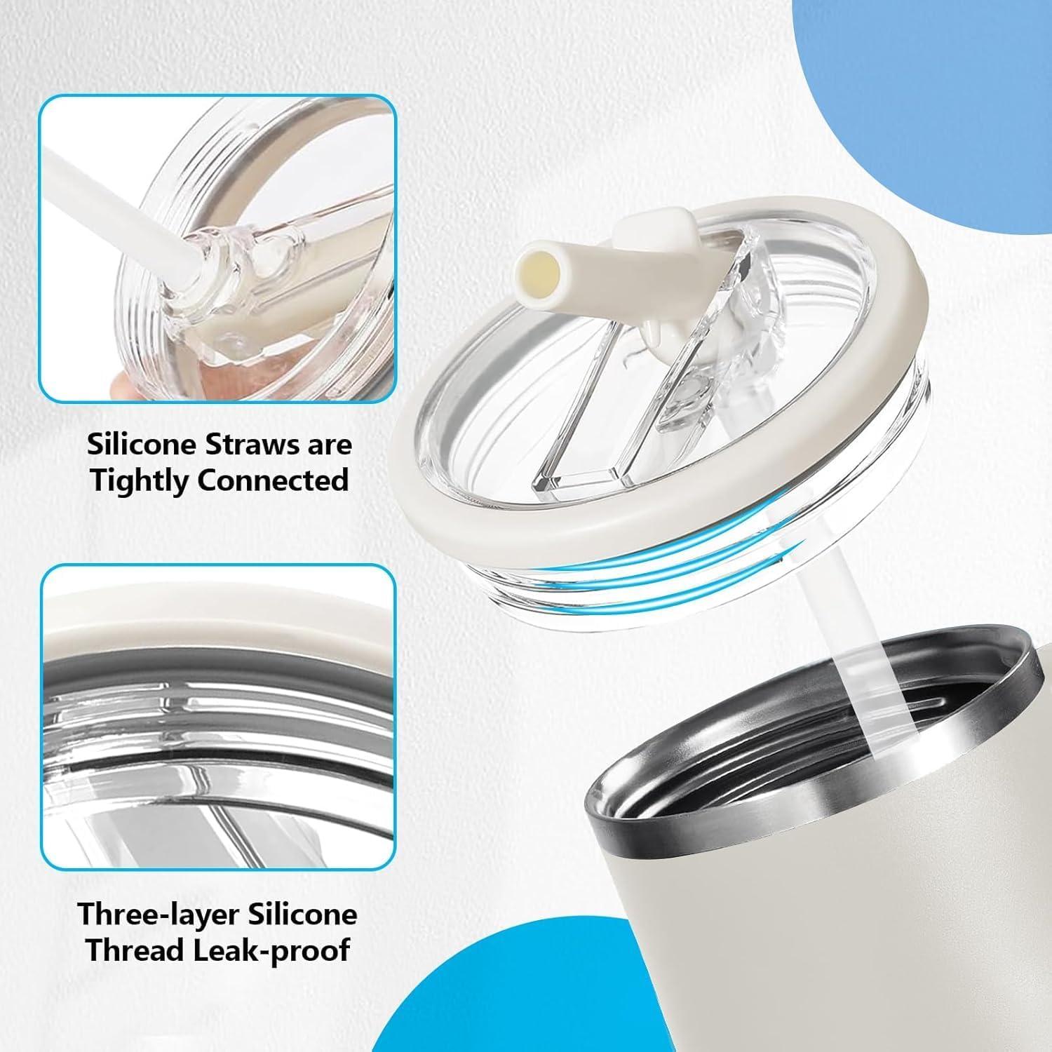 Tapa a Prueba de Fugas KPWIN para Vaso Stanley 40 oz Beige