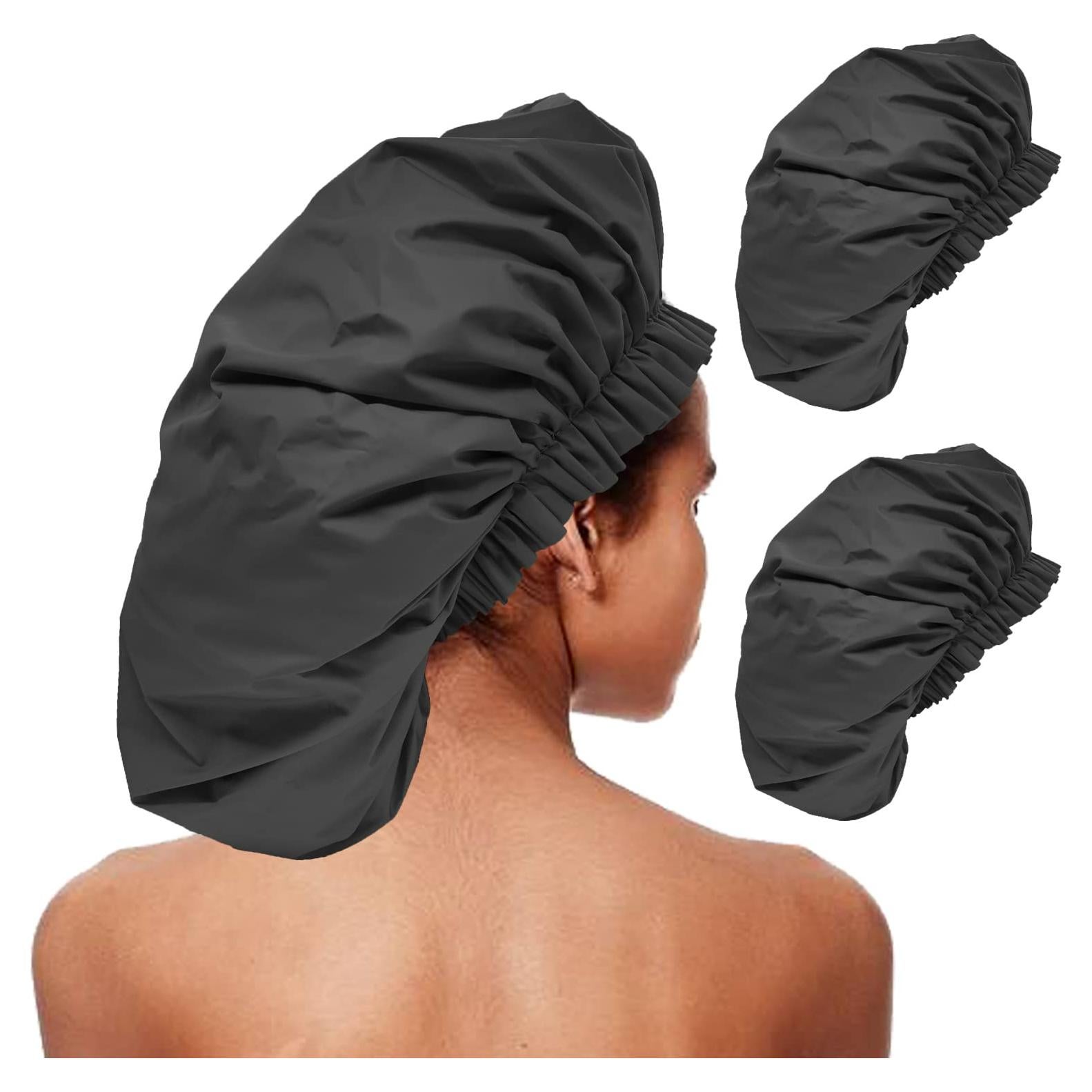 Gorro de Ducha Jumbo Elebox 2 Piezas Impermeable Negro