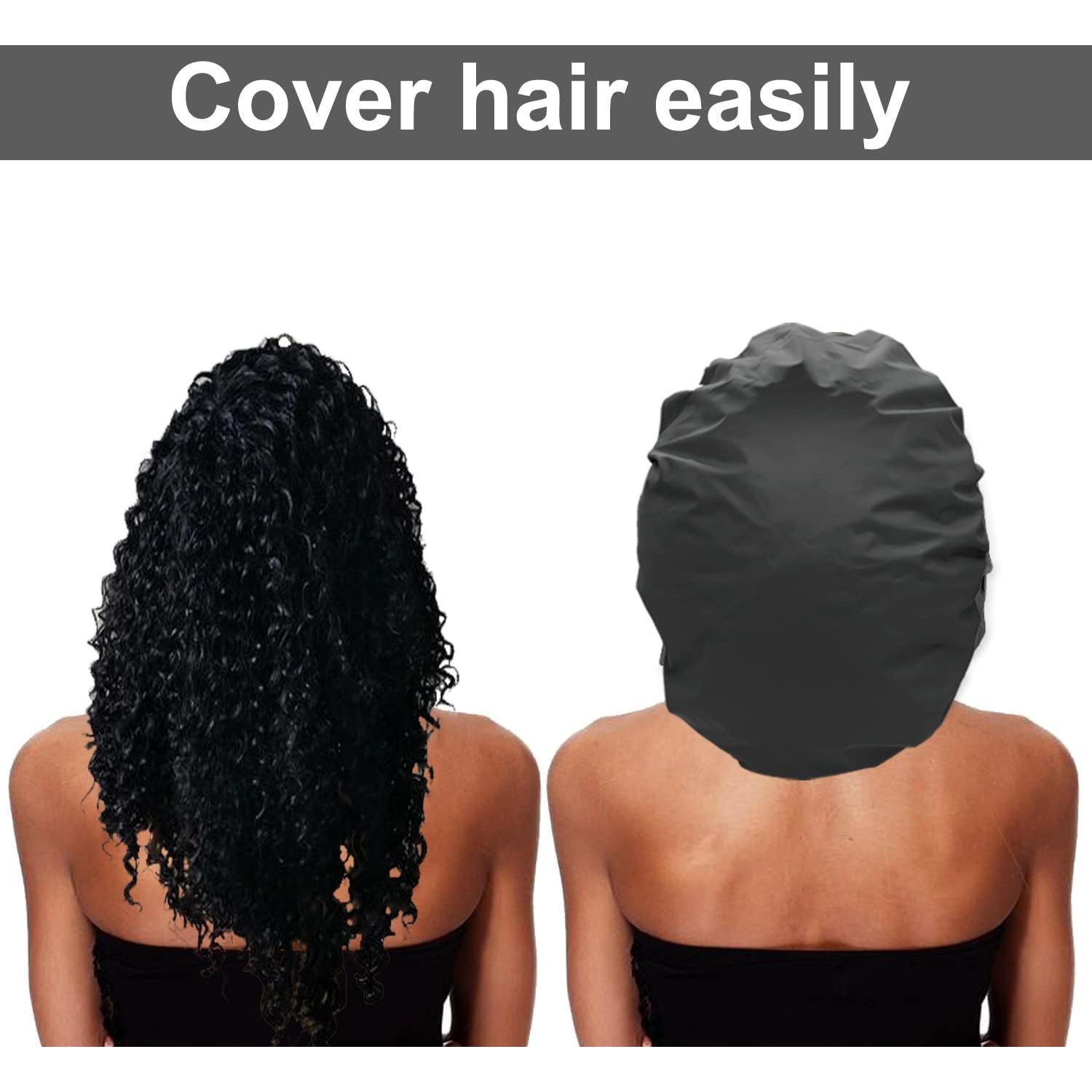 Gorro de Ducha Jumbo Elebox 2 Piezas Impermeable Negro