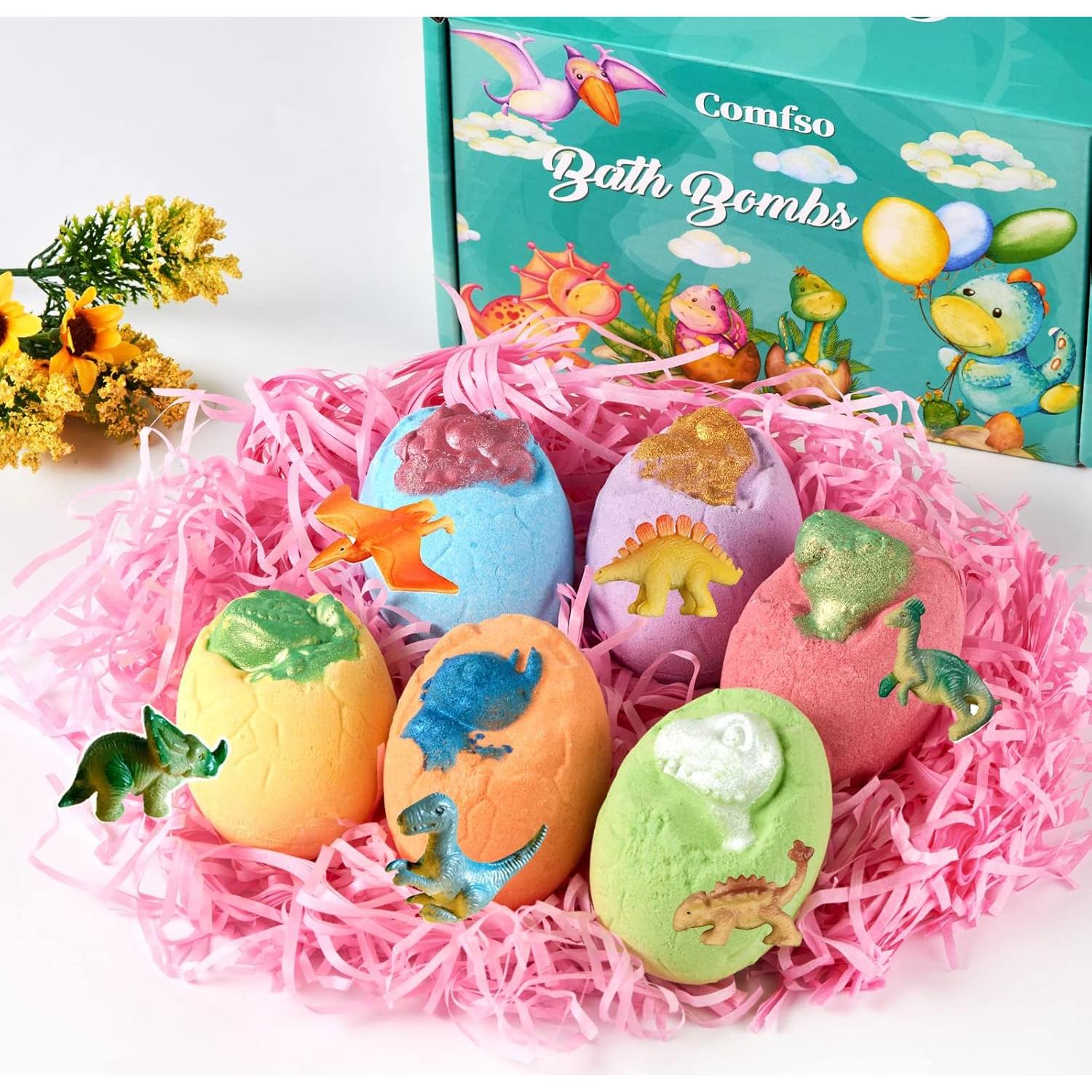Set de Bombas de Baño para Niños Comfso - Huevos de Dinosaurio XL