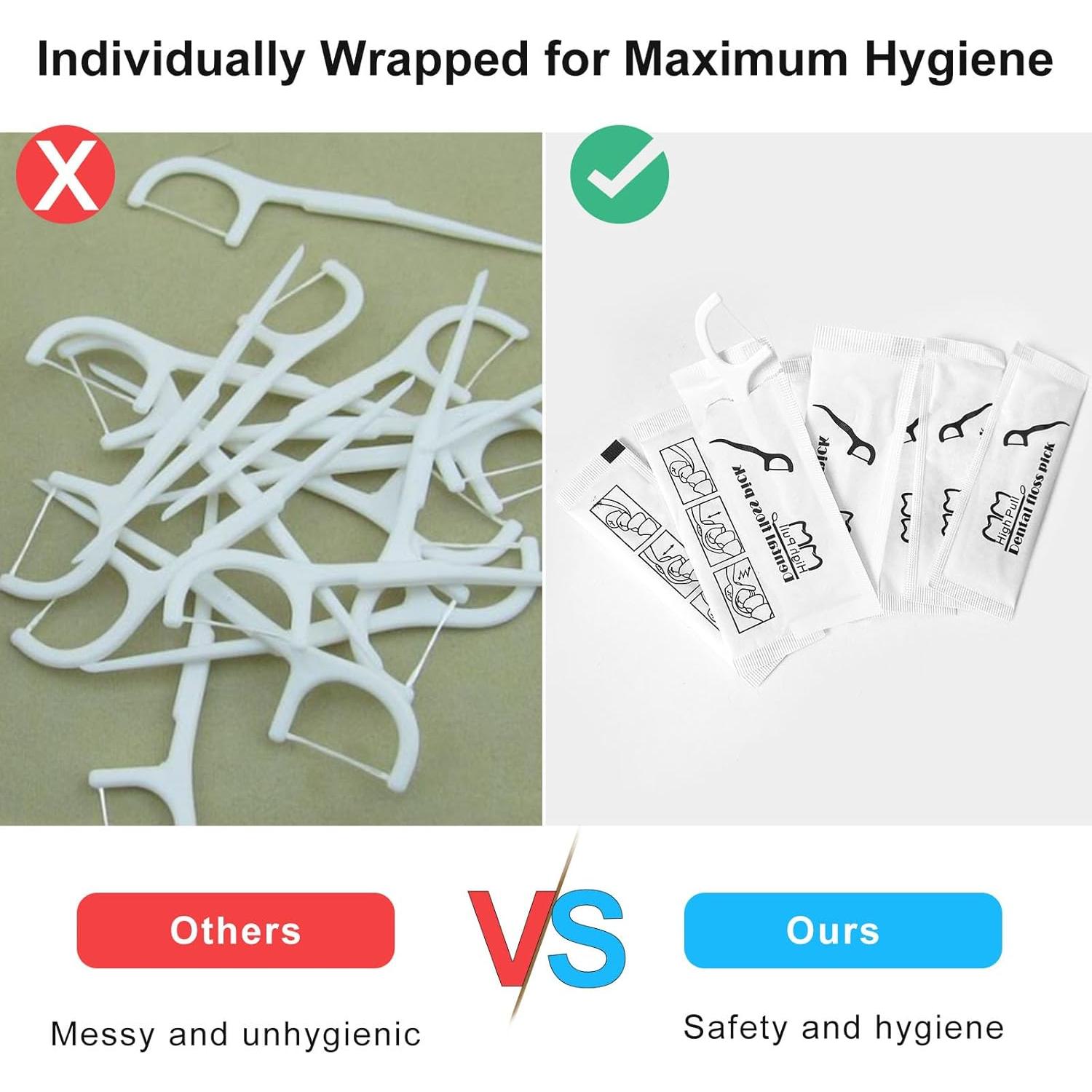 Palillos de Hilo Dental Individuales Meanhoo - 210 Unidades