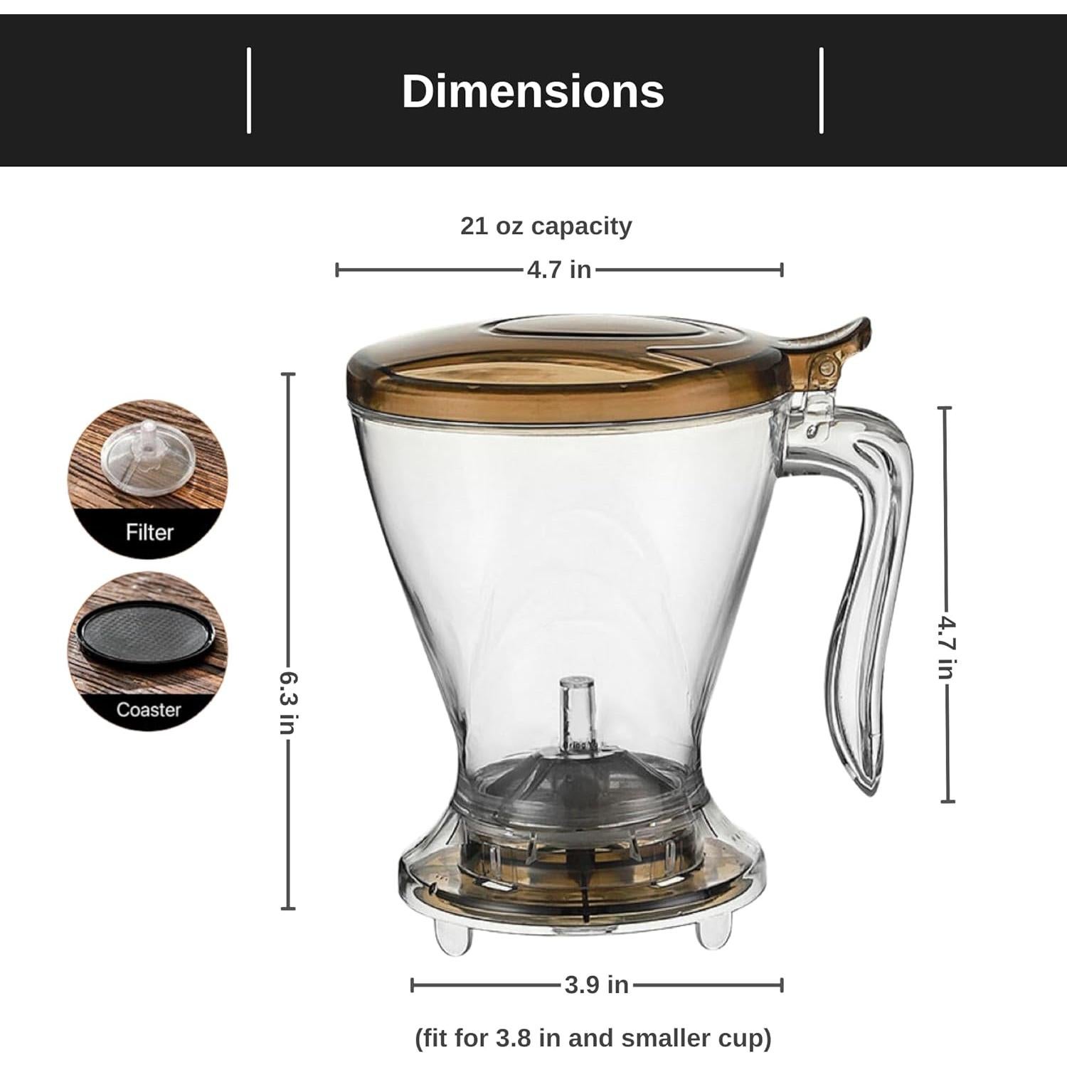Infusor y Hervidor de Té Inteligente Genérico 560ml Negro