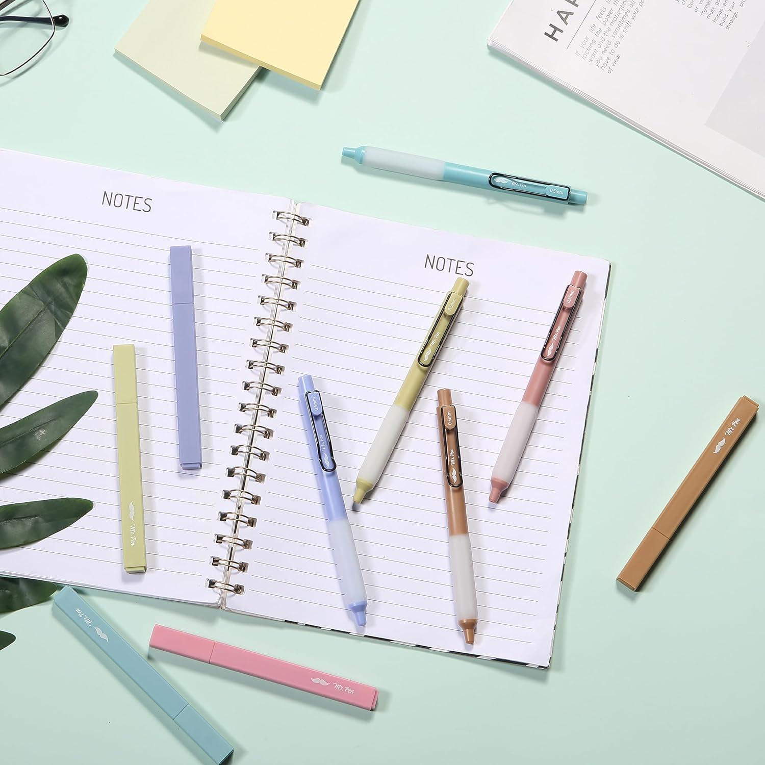 Mr. Pen - Paquete de 10 Marcadores y Bolígrafos de Gel Morandi