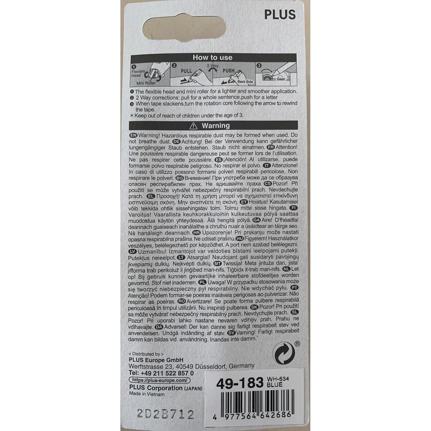 Roller Corrector Recargable PLUS MR Azul 6m x 4.2mm