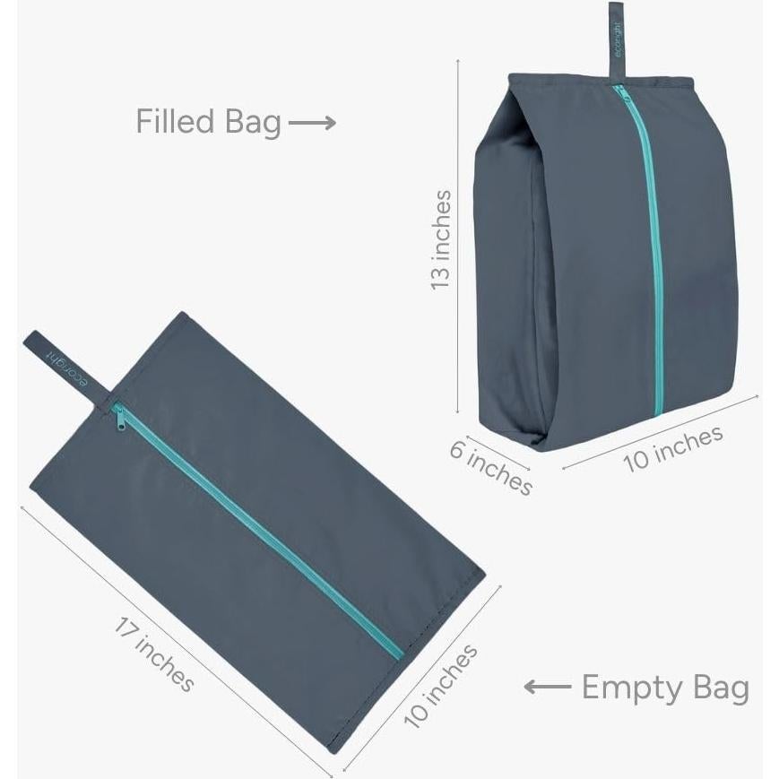 Bolsas para zapatos Ecoright, juego de 2, 100% recicladas, 25x43cm