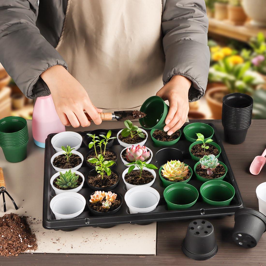 Paquete de 60 macetas de vivero negras 3" RooTrimmer